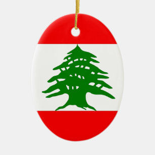 Proudly Lebanese - Proud To Be Lebanese - Lebanon Ceramic Tree Decoration