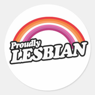 PROUDLY LESBIAN T-Shirt Classic Round Sticker