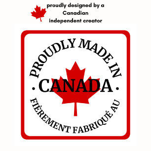 Proudly Made in Canada/Fabriqué au Canada Eng-Fr Square Sticker