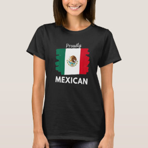Proudly Mexican National Flag Graphic T-Shirt