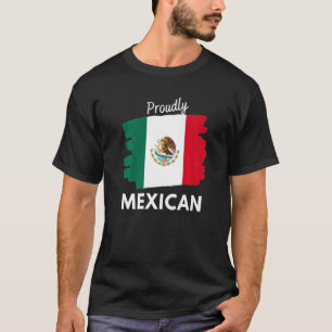 Proudly Mexican National Flag Graphic T-Shirt