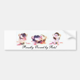 Proudly Owned by Rats! Bumper Sticker