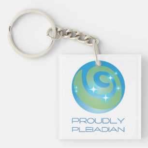 Proudly Pleiadian Turquoise Starseed Keychain