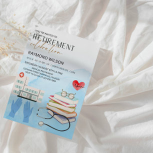 Proudly Retired Physician-Medical Retirement Party Invitation