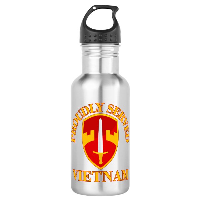 Proudly Served MACV Vietnam 710 Ml Water Bottle (Front)