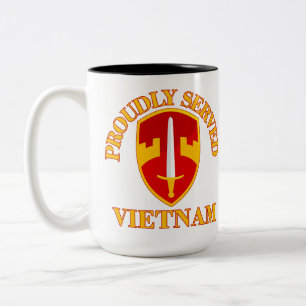 Proudly Served MACV Vietnam Two-Tone Coffee Mug