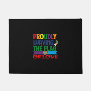 Proudly Waving The Flag Of Love Doormat