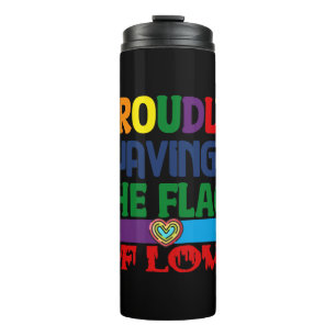 Proudly Waving The Flag Of Love Thermal Tumbler