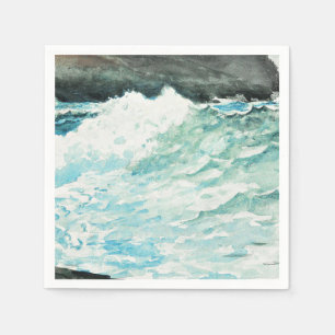 Prouts Neck, fine art painting by Winslow Homer,   Napkin