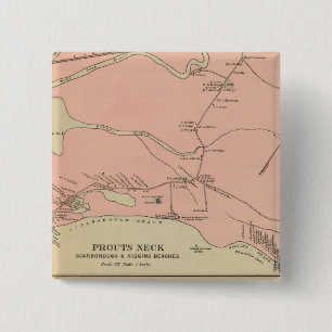 Prouts Neck Scarborough, Higgins beaches 15 Cm Square Badge