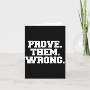 Prove Them Wrong Athlete Srt Gym Motivation  Card