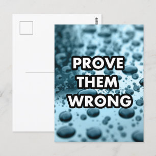 Prove them wrong postcard