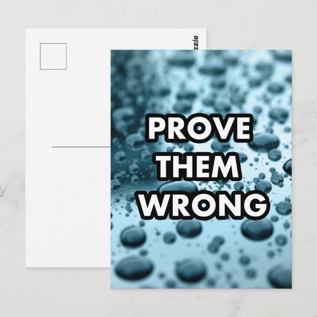 Prove them wrong postcard (Front/Back)