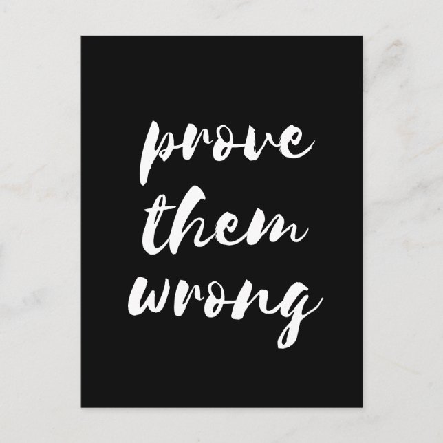 Prove them wrong postcard (Front)