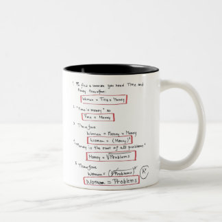 Proven Solution women = problems Two-Tone Coffee Mug