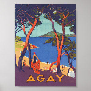 Provence Alpes Cote d’Azur France Vintage Travel Poster