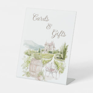 Provence Chateau French Bridal Cards & Gifts Pedestal Sign