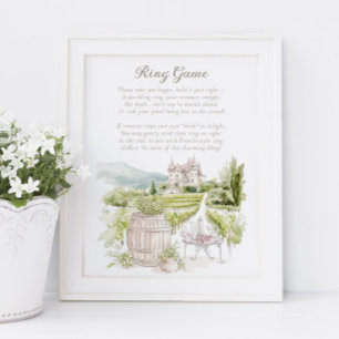 Provence Chateau French Country Ring Game Bridal Poster