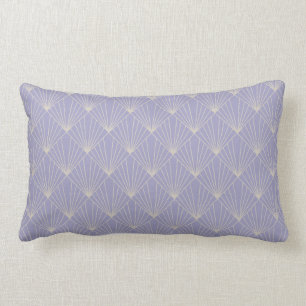 Provence Delicate Geometric Smoky Lavender Lumbar Cushion