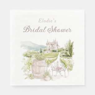 Provence Elegant Chateau French Country Bridal Napkin