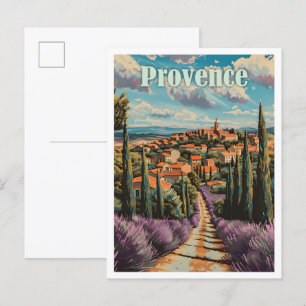 Provence France Art Vintage Travel Postcard