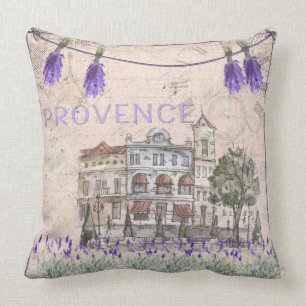 Provence France Lavender Flower Summer Love Cushion