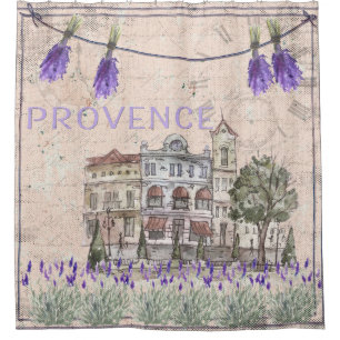 Provence France Lavender Flower Summer Love Shower Curtain