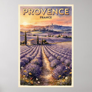 Provence France Vintage Travel Poster