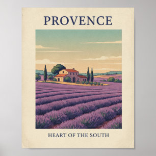 Provence France Vintage Travel Poster - Lavender F