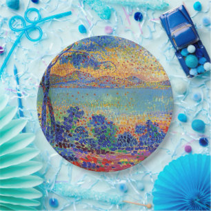 Provence Landscape by Henri-Edmond Cross Paper Plate