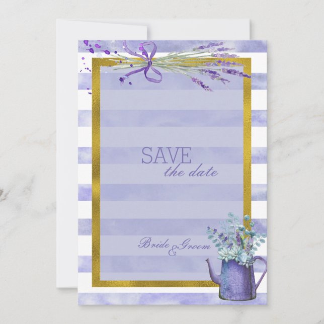 Provence Lavender Purple Flower  SAVE the Date (Front)