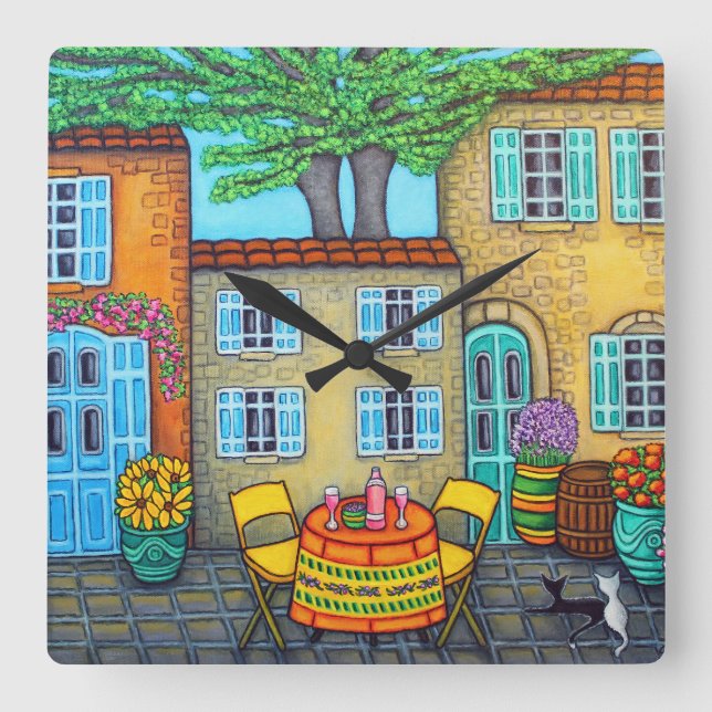 Provence Memories Wall Clock by Lisa Lorenz (Front)