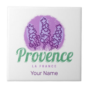 Provence Retro Lavender French Riviera France Ceramic Tile