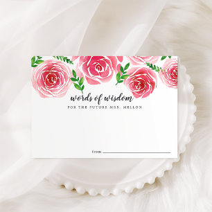 Provence Rose   Bridal Shower Advice Card