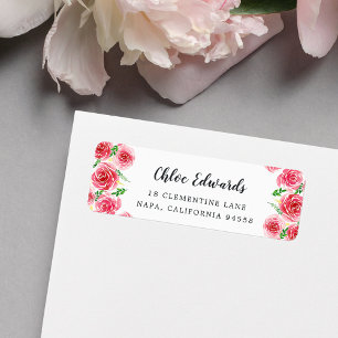 Provence Rose Return Address Label