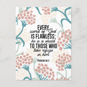 Proverb 30:5 Bible Verse Postcard