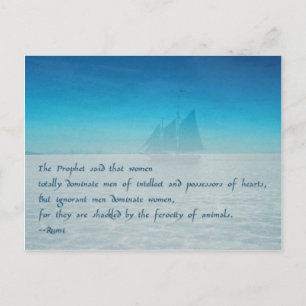 Proverb abou Love and Relationship - Rumi postcard