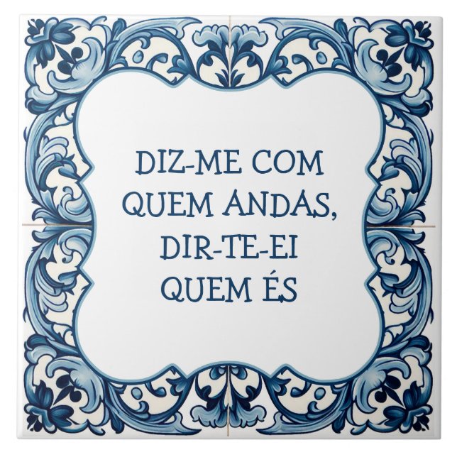 Provérbio português ceramic tile (Front)