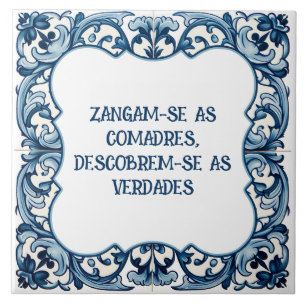 Provérbio português ceramic tile