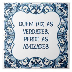 Provérbio português ceramic tile