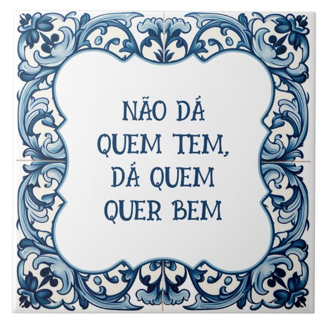 Provérbio português ceramic tile (Front)
