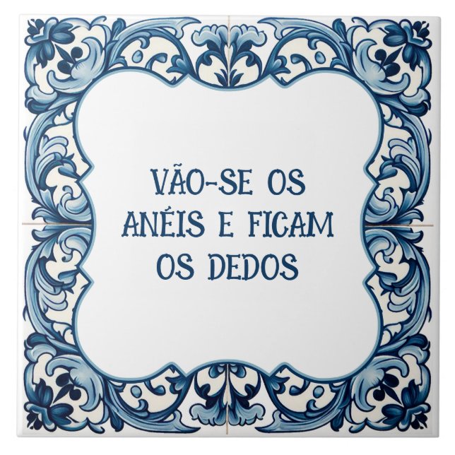 Provérbio português ceramic tile (Front)