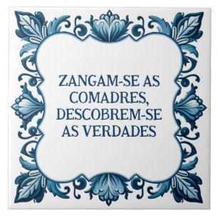 Provérbio português ceramic tile