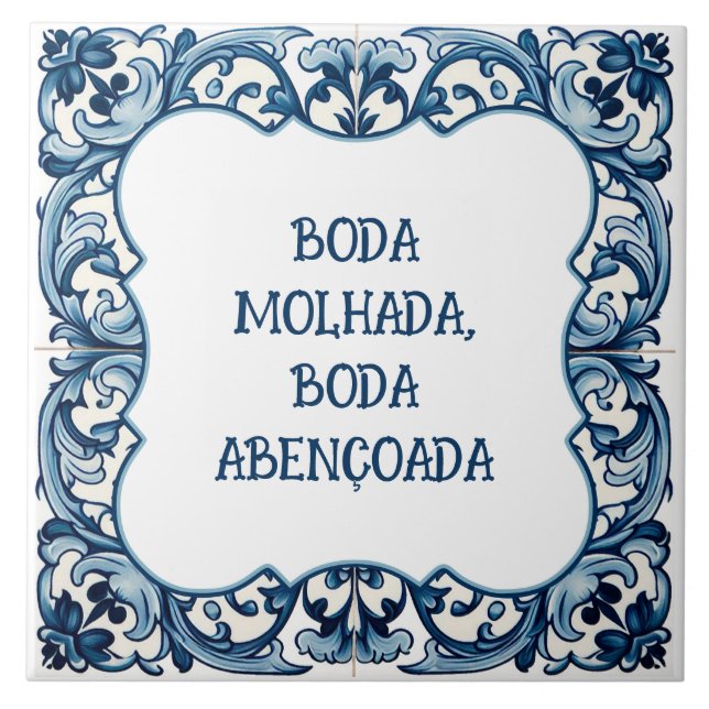 Provérbio português ceramic tile (Front)