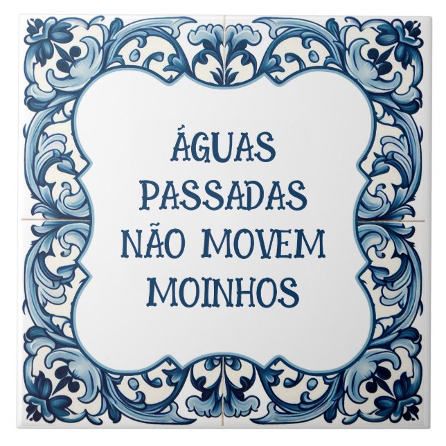 Provérbio português ceramic tile (Front)