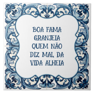 Provérbio português ceramic tile