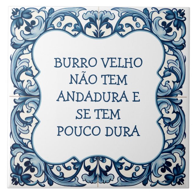 Provérbio português ceramic tile (Front)