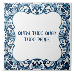 Provérbio português ceramic tile