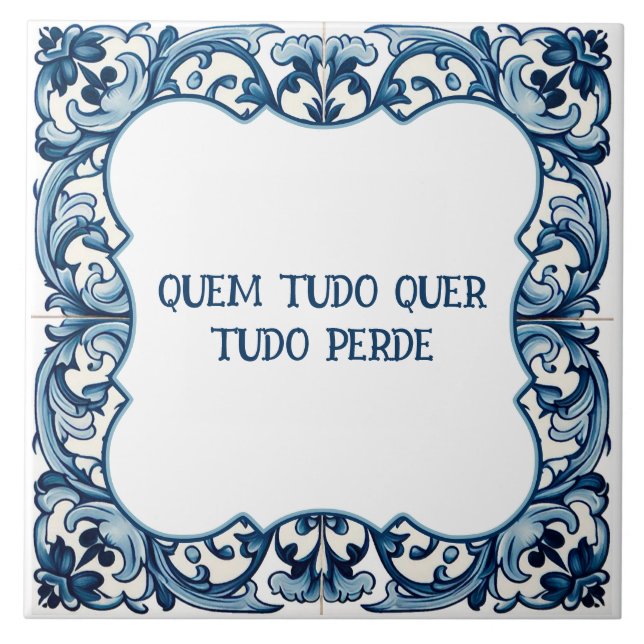 Provérbio português ceramic tile (Front)