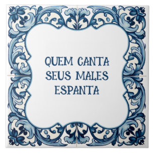 Provérbio português ceramic tile
